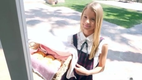 Cute girl scout Asuna Fox sells cookies and fucks like no other
