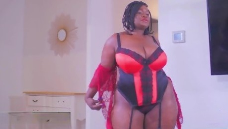 African BBW surprised her man with quick BJ before hot shag