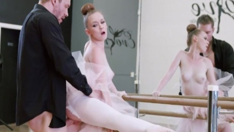 Strict dance teacher punishes too naughty ballerina Athena Rayne with wild sex