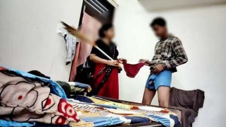 Indian horny maid bijli want to fight her house owner for her wet panty.