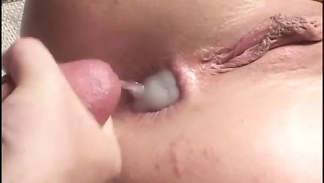 Kinky blonde takes thick cock up her cunt and swallows load after rough anal