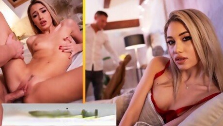 Dane Jones Petite blonde teen Rika Fane fucks total stranger hot blowjob romantic sex and creampie