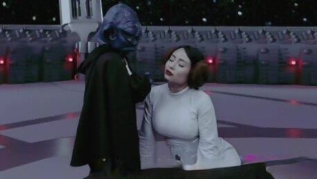 CUM WARS: Master YODA fucks Princess Leia
