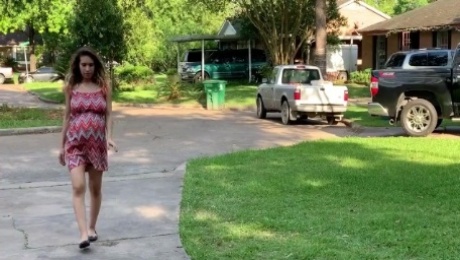 Jovencita embarazada sale a caminar ya mamar verga del vecino,diosaera