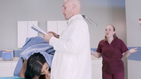 Nurse catches Mary Jean deepthroating doctor Johnny Sins