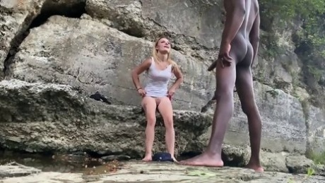 BigDaddyKJ Interracial Couple Fucking on a Hike Pt.2