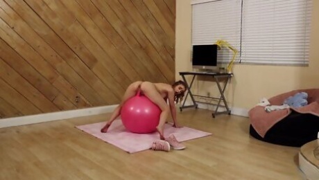 Yoga Doll Anastasia Knight Teasing Her Horny Pussy